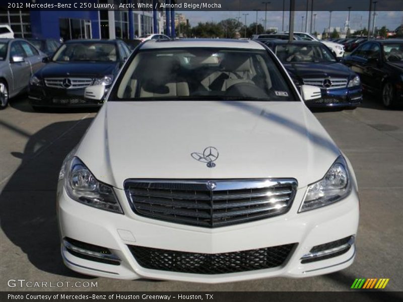 Arctic White / Almond Beige/Mocha 2012 Mercedes-Benz C 250 Luxury