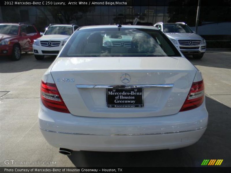 Arctic White / Almond Beige/Mocha 2012 Mercedes-Benz C 250 Luxury