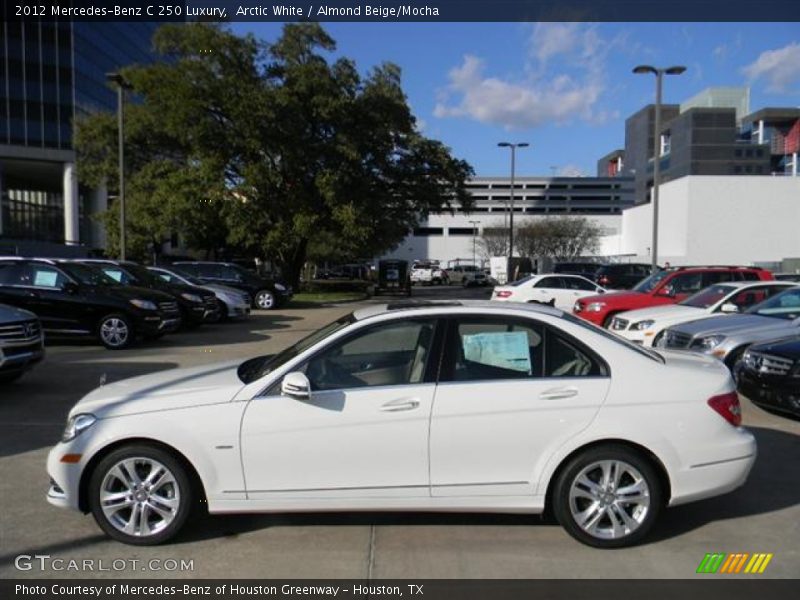 Arctic White / Almond Beige/Mocha 2012 Mercedes-Benz C 250 Luxury