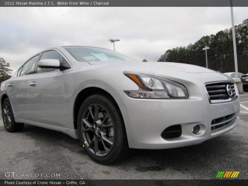 Winter Frost White / Charcoal 2012 Nissan Maxima 3.5 S