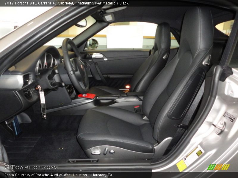 Platinum Silver Metallic / Black 2012 Porsche 911 Carrera 4S Cabriolet