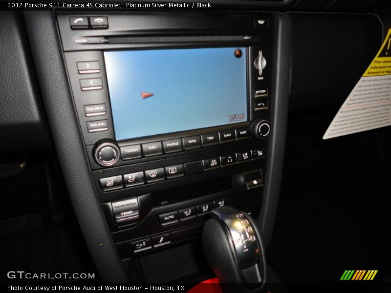 Platinum Silver Metallic / Black 2012 Porsche 911 Carrera 4S Cabriolet