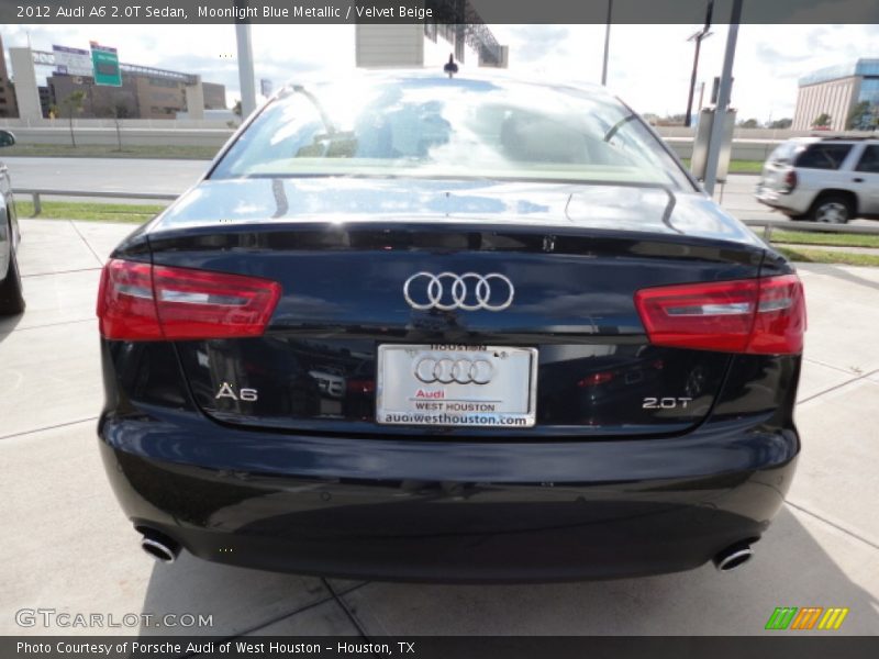 Moonlight Blue Metallic / Velvet Beige 2012 Audi A6 2.0T Sedan