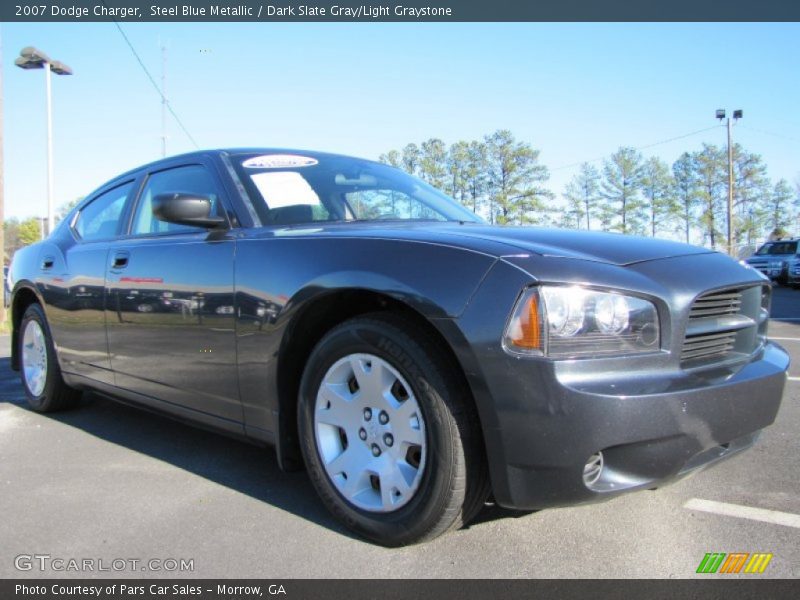 Steel Blue Metallic / Dark Slate Gray/Light Graystone 2007 Dodge Charger