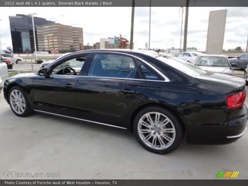 Emerald Black Metallic / Black 2012 Audi A8 L 4.2 quattro