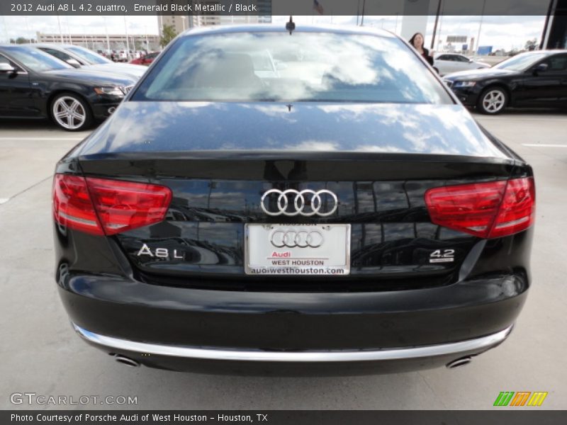 Emerald Black Metallic / Black 2012 Audi A8 L 4.2 quattro