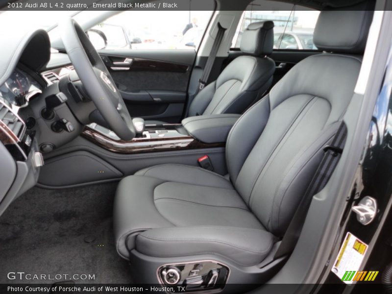 Emerald Black Metallic / Black 2012 Audi A8 L 4.2 quattro