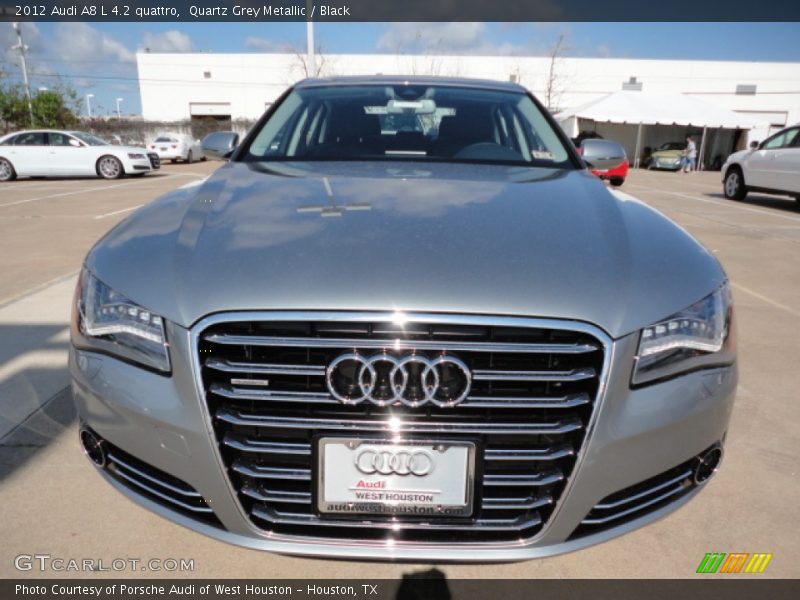 Quartz Grey Metallic / Black 2012 Audi A8 L 4.2 quattro