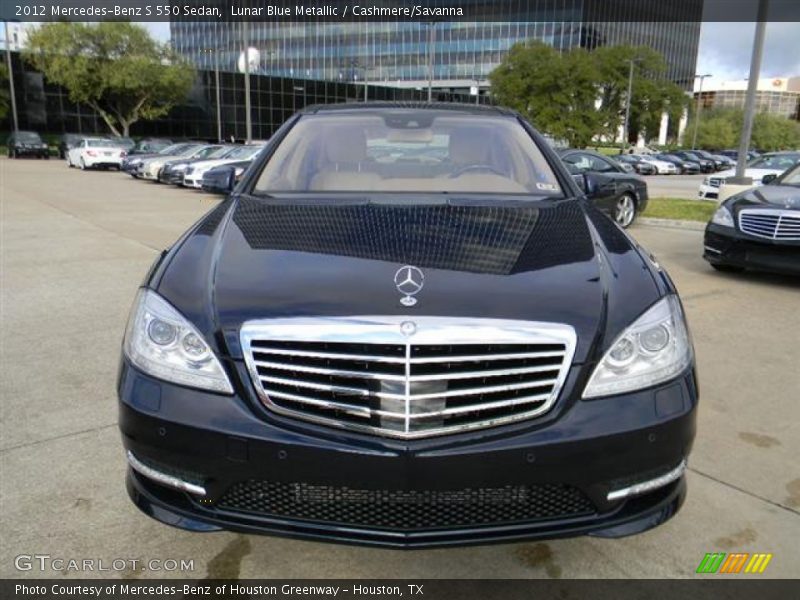 Lunar Blue Metallic / Cashmere/Savanna 2012 Mercedes-Benz S 550 Sedan