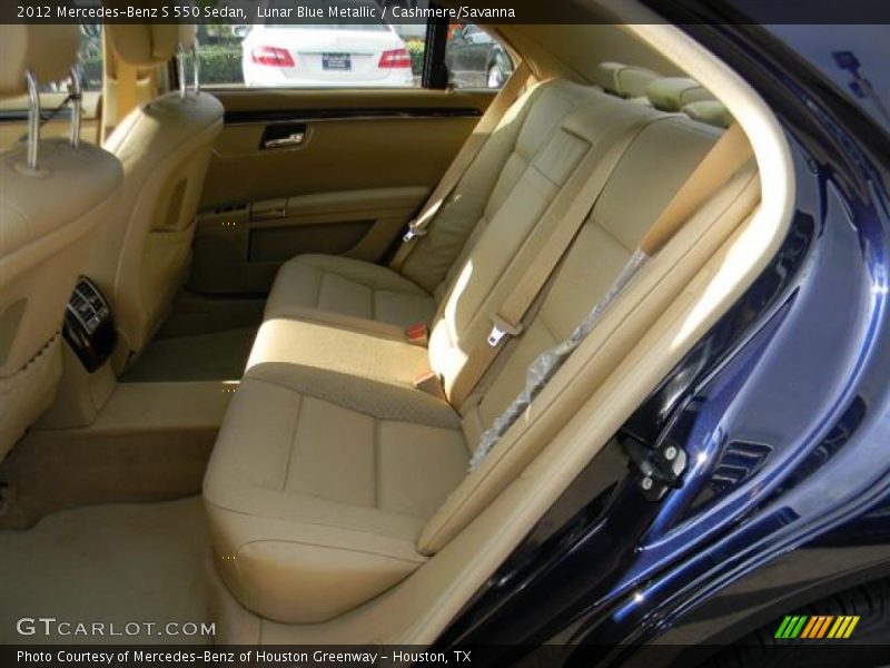 Lunar Blue Metallic / Cashmere/Savanna 2012 Mercedes-Benz S 550 Sedan