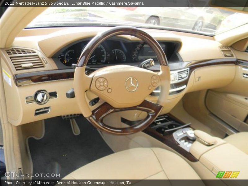 Lunar Blue Metallic / Cashmere/Savanna 2012 Mercedes-Benz S 550 Sedan