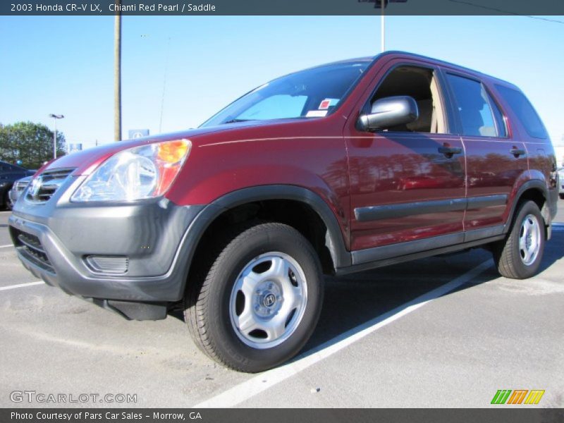 Chianti Red Pearl / Saddle 2003 Honda CR-V LX