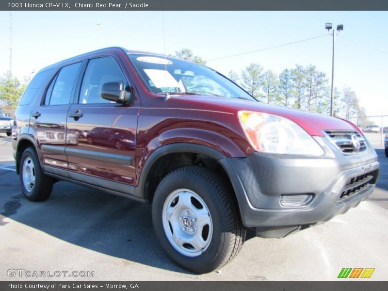 Chianti Red Pearl / Saddle 2003 Honda CR-V LX