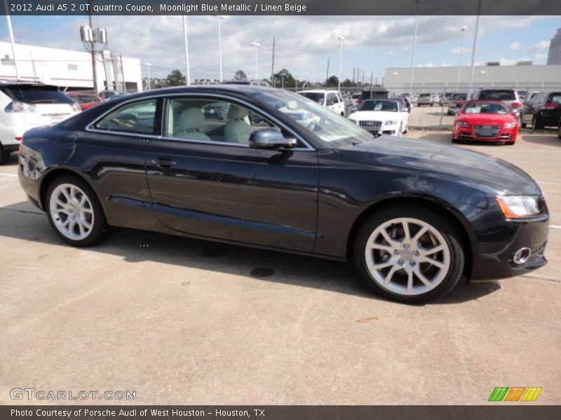 Moonlight Blue Metallic / Linen Beige 2012 Audi A5 2.0T quattro Coupe