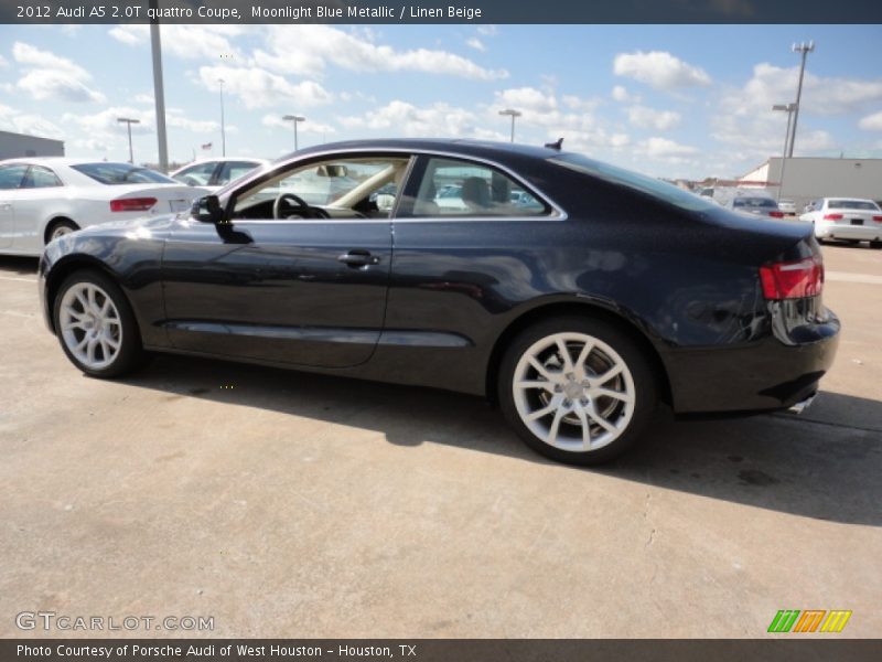 Moonlight Blue Metallic / Linen Beige 2012 Audi A5 2.0T quattro Coupe