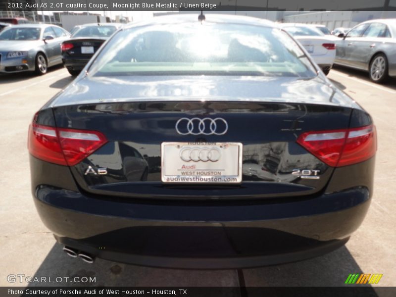 Moonlight Blue Metallic / Linen Beige 2012 Audi A5 2.0T quattro Coupe