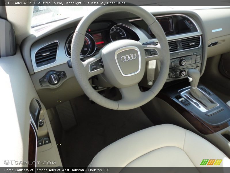 Moonlight Blue Metallic / Linen Beige 2012 Audi A5 2.0T quattro Coupe