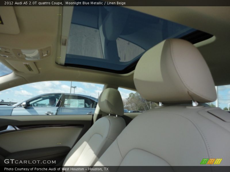 Moonlight Blue Metallic / Linen Beige 2012 Audi A5 2.0T quattro Coupe