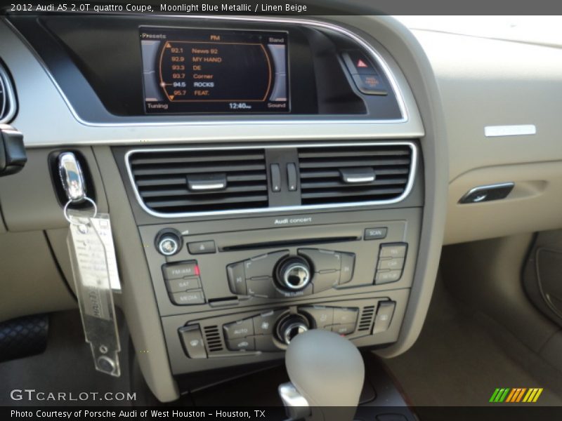 Moonlight Blue Metallic / Linen Beige 2012 Audi A5 2.0T quattro Coupe