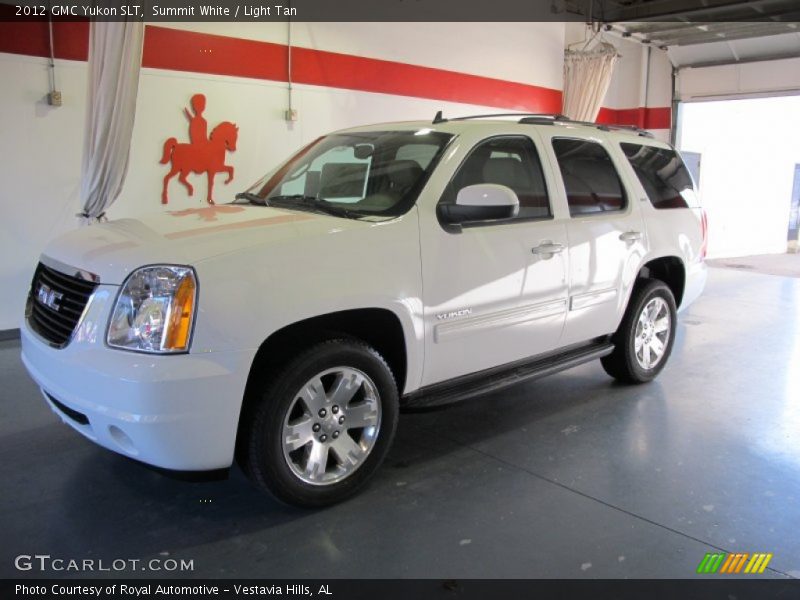 Summit White / Light Tan 2012 GMC Yukon SLT