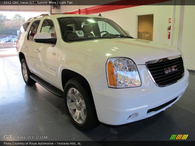Summit White / Light Tan 2012 GMC Yukon SLT