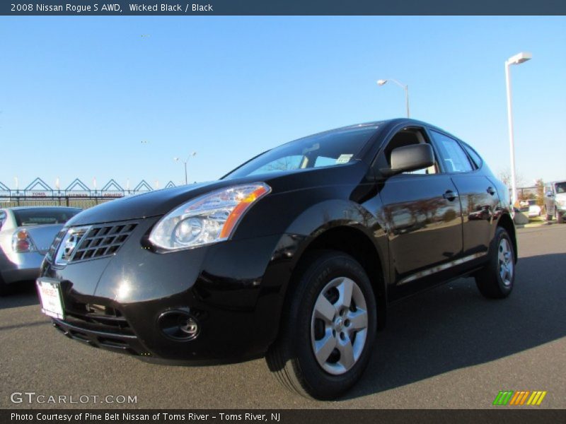 Wicked Black / Black 2008 Nissan Rogue S AWD
