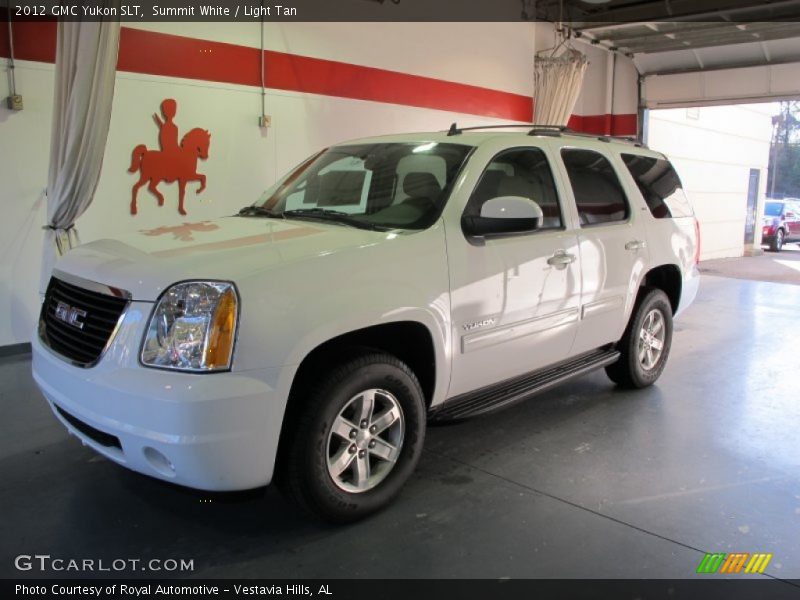 Summit White / Light Tan 2012 GMC Yukon SLT