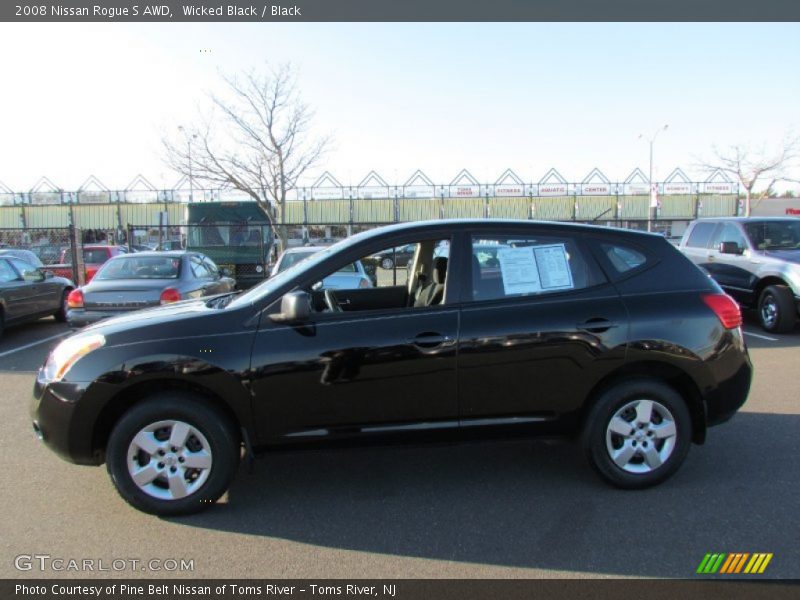 Wicked Black / Black 2008 Nissan Rogue S AWD