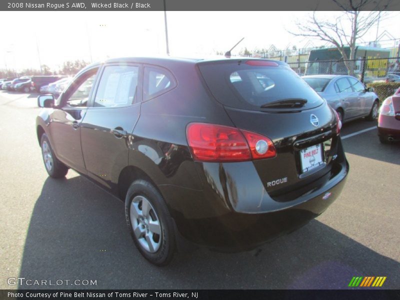 Wicked Black / Black 2008 Nissan Rogue S AWD