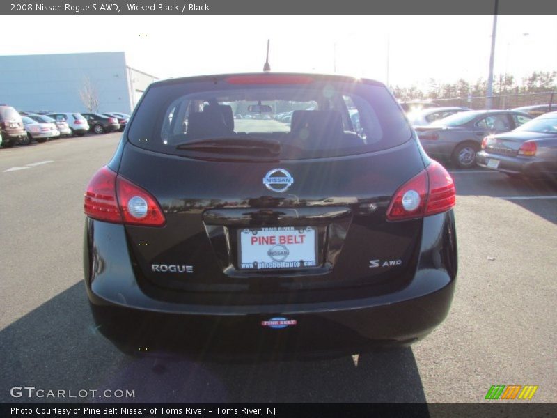 Wicked Black / Black 2008 Nissan Rogue S AWD