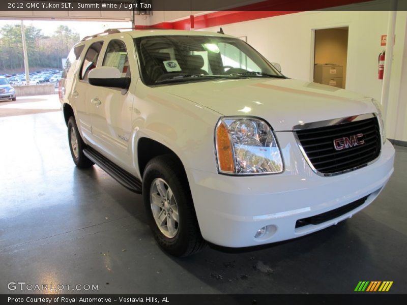Summit White / Light Tan 2012 GMC Yukon SLT