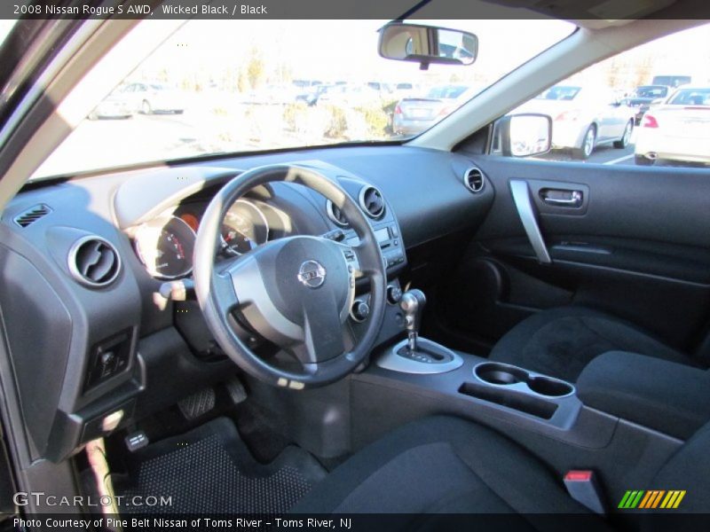 Wicked Black / Black 2008 Nissan Rogue S AWD