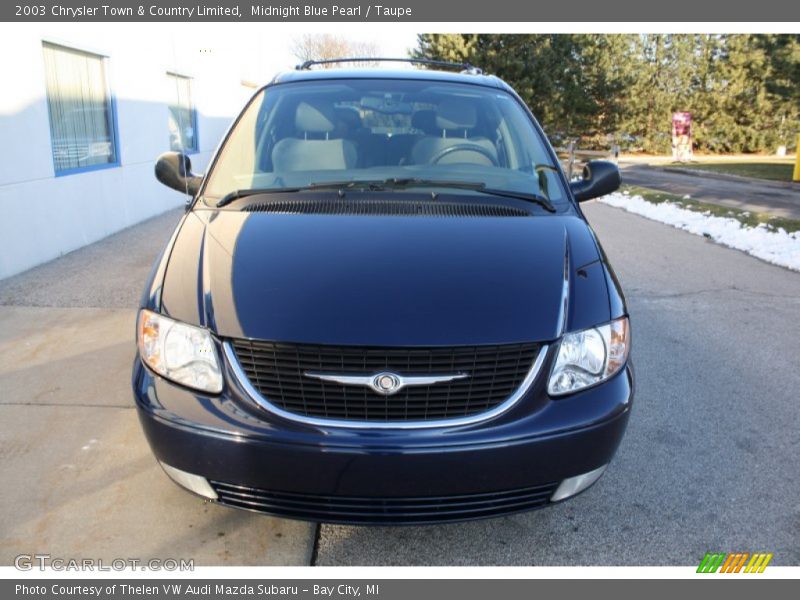 Midnight Blue Pearl / Taupe 2003 Chrysler Town & Country Limited