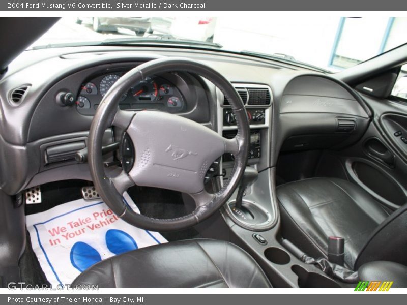 Silver Metallic / Dark Charcoal 2004 Ford Mustang V6 Convertible