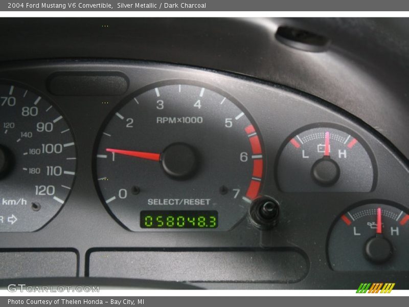 Silver Metallic / Dark Charcoal 2004 Ford Mustang V6 Convertible