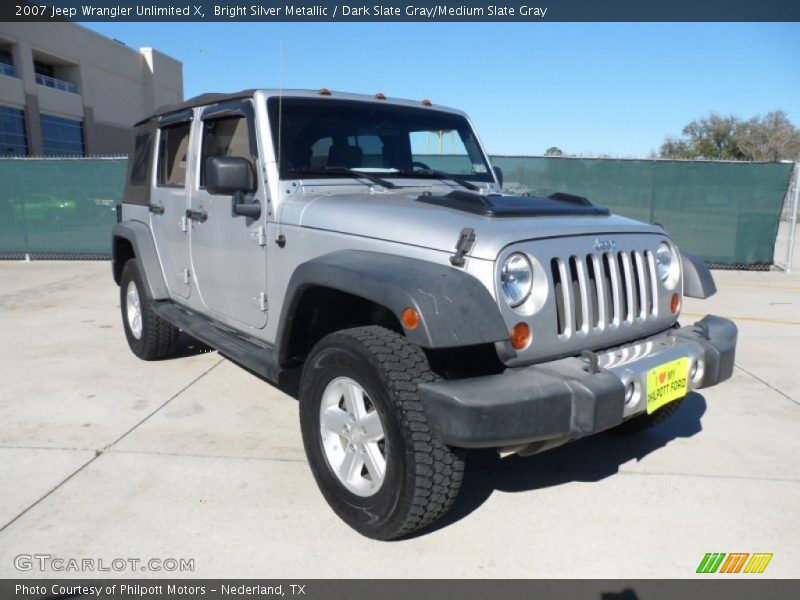 Bright Silver Metallic / Dark Slate Gray/Medium Slate Gray 2007 Jeep Wrangler Unlimited X