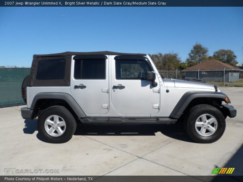 Bright Silver Metallic / Dark Slate Gray/Medium Slate Gray 2007 Jeep Wrangler Unlimited X