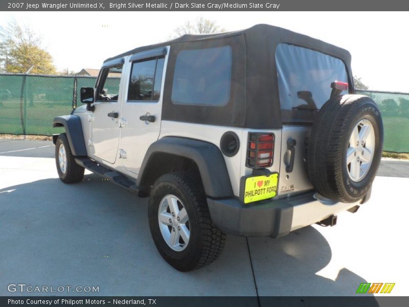 Bright Silver Metallic / Dark Slate Gray/Medium Slate Gray 2007 Jeep Wrangler Unlimited X