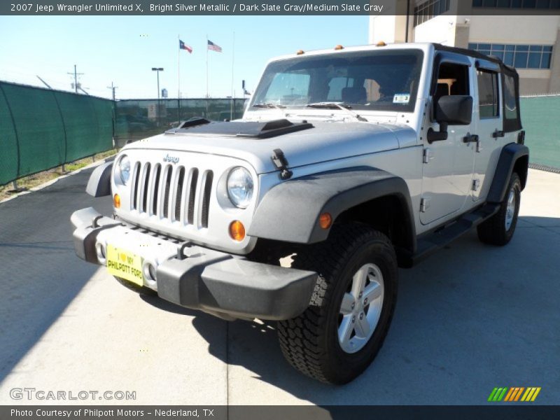 Bright Silver Metallic / Dark Slate Gray/Medium Slate Gray 2007 Jeep Wrangler Unlimited X