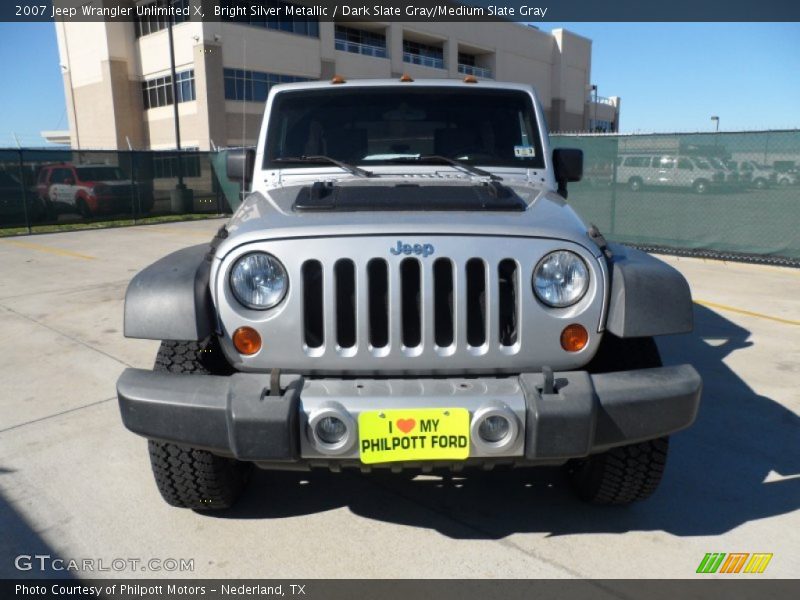 Bright Silver Metallic / Dark Slate Gray/Medium Slate Gray 2007 Jeep Wrangler Unlimited X