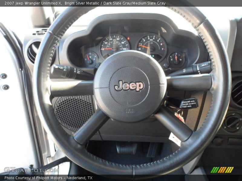 Bright Silver Metallic / Dark Slate Gray/Medium Slate Gray 2007 Jeep Wrangler Unlimited X