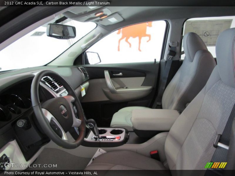 Carbon Black Metallic / Light Titanium 2012 GMC Acadia SLE