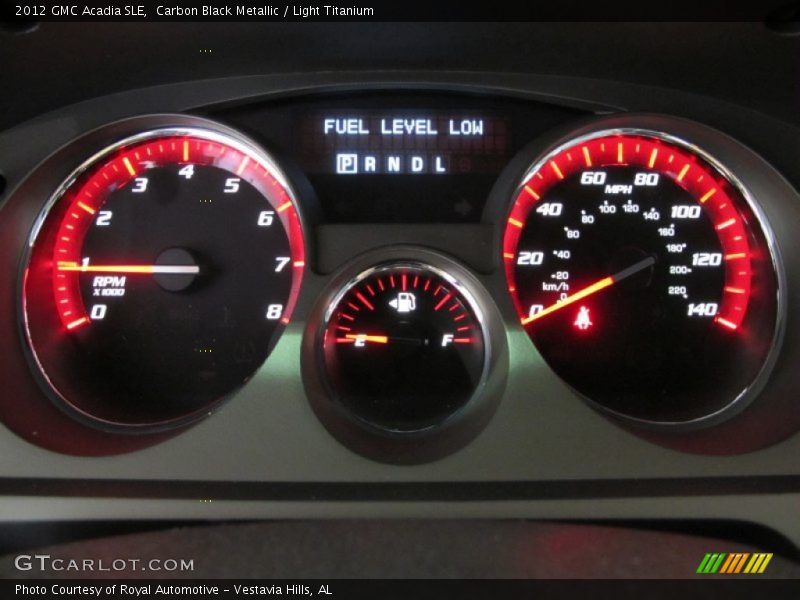 Carbon Black Metallic / Light Titanium 2012 GMC Acadia SLE