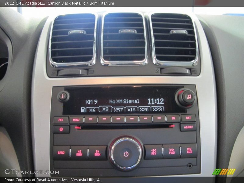 Carbon Black Metallic / Light Titanium 2012 GMC Acadia SLE