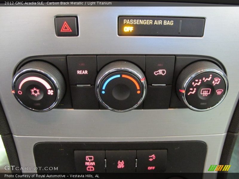 Carbon Black Metallic / Light Titanium 2012 GMC Acadia SLE