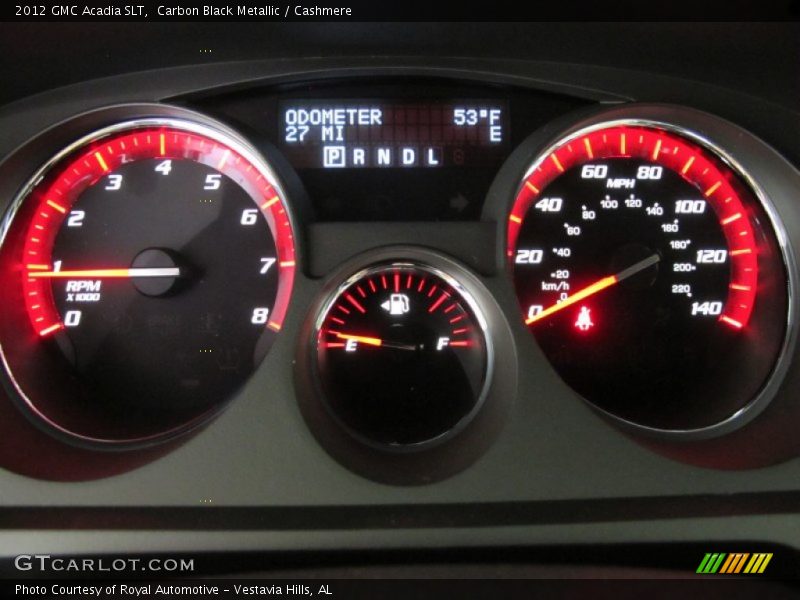 Carbon Black Metallic / Cashmere 2012 GMC Acadia SLT