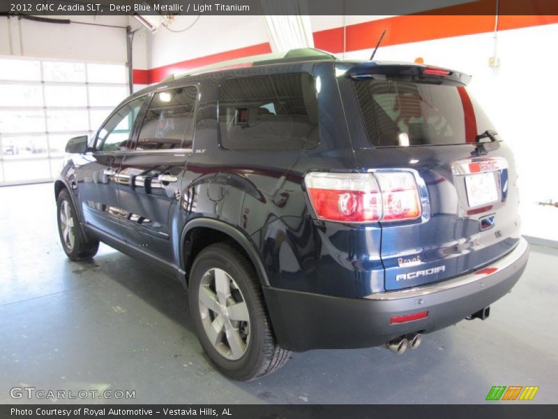 Deep Blue Metallic / Light Titanium 2012 GMC Acadia SLT