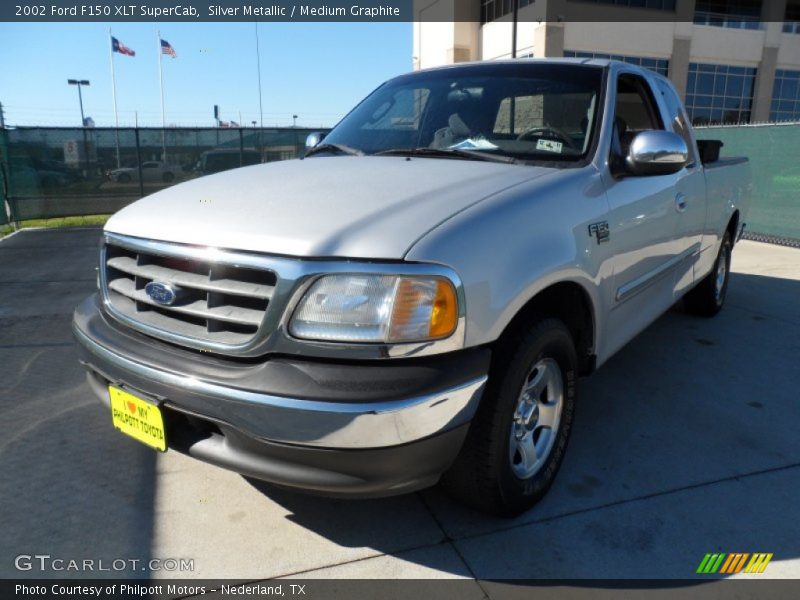 Silver Metallic / Medium Graphite 2002 Ford F150 XLT SuperCab