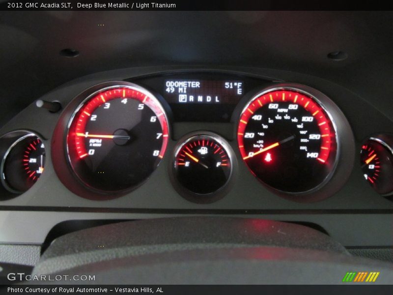 Deep Blue Metallic / Light Titanium 2012 GMC Acadia SLT