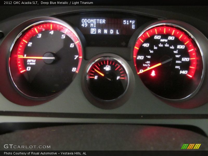 Deep Blue Metallic / Light Titanium 2012 GMC Acadia SLT